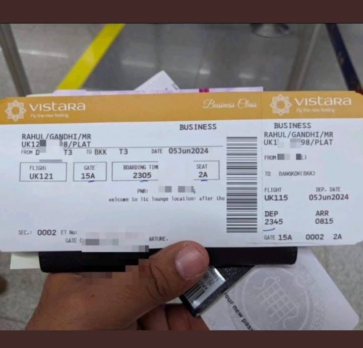Fact Check: राहुल गांधींचा ५ जूनच्या बँकॉकच्या फ्लाइटचा बोर्डिंग पास? व्हायरल इमेज एडिटेड आहे