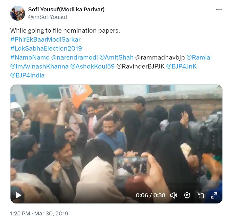 X post by Sofi on Yousuf 